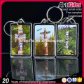 Artigifts gros blanc clair cadre photo acrylique porte-clés